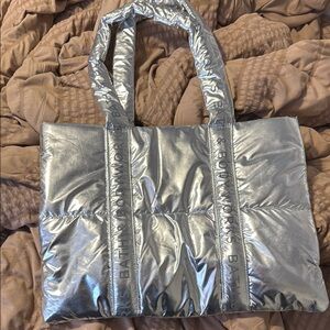 Bath & Body Works Silver Tote Bag